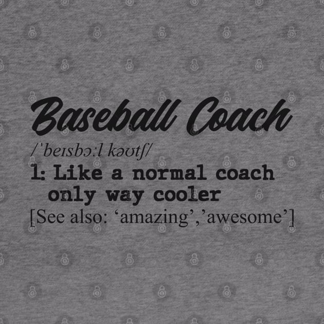 Baseball coach. Perfect present for mom dad father friend him or her by SerenityByAlex